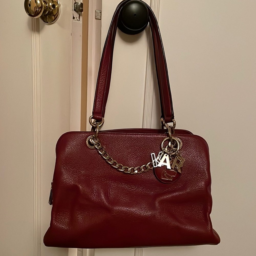 KARL LAGERFELD Red leather handbag